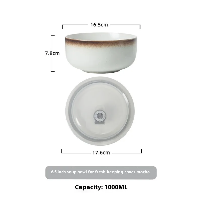 Japanese Ceramic Large Household Noodle Bowl 6.5 Inch Mocha - Shop at LoveMi