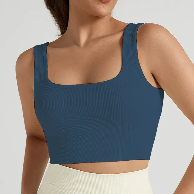 Female Thread Yoga Vest Top Blue - Shop at LoveMi