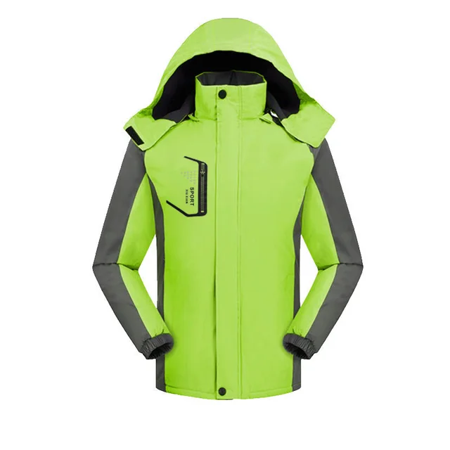 New Fleece lined Thick Jacket Men And Women Couple Green - Shop at LoveMi