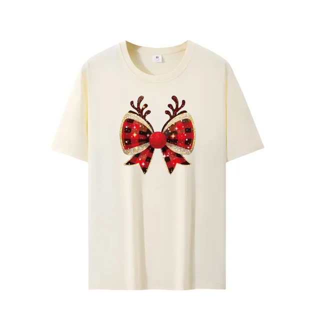 Spring Summer Cotton Short Sleeve T shirt Apricot - Shop at LoveMi