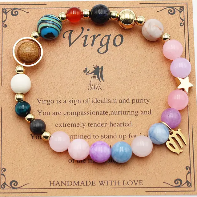 Eight Planets 12 Constellation Bracelet Morgan Stone Beaded Bracelet Viego - Shop at LoveMi