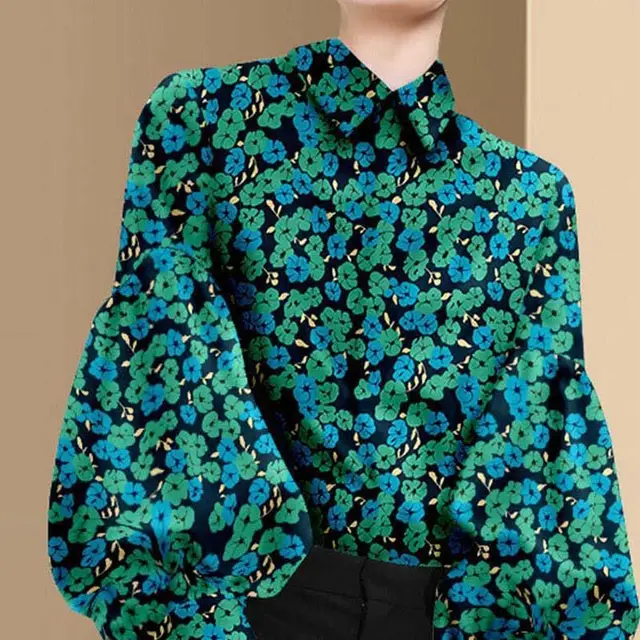 Ladies Floral Shirt Women's Design Sense Color - Shop at LoveMi