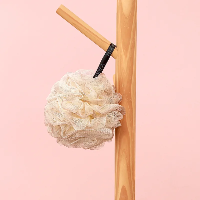 Loofah Large Size Mesh Sponge Not Easy To Loose Durable Bathing Artifact - Light Coffee - View 1