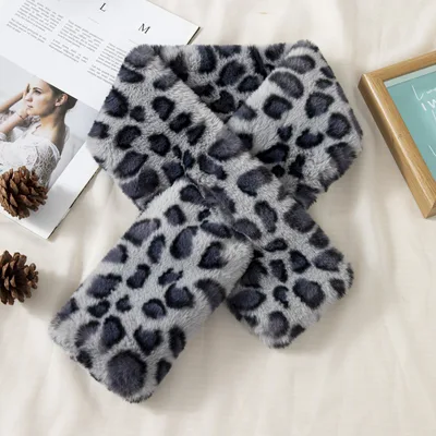 Women's Autumn And Winter Plush Thick Leopard Print Scarf Leopard - Shop at LoveMi