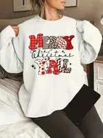 Christmas Series Round Neck Sweater For Women - Yl3-Xxxl