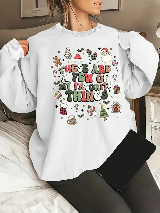 Christmas Series Round Neck Sweater For Women Yl9 - Shop at LoveMi