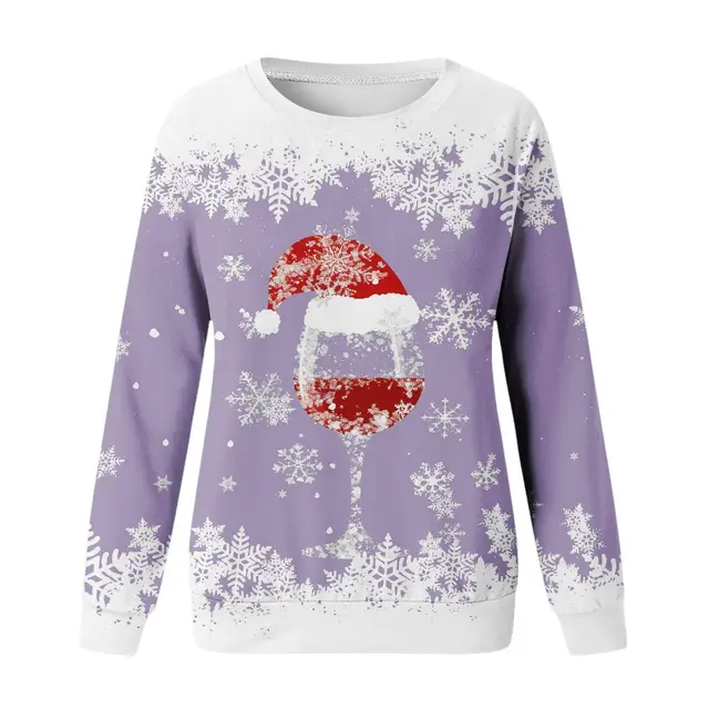Christmas New Women's Round Neck Sweater 3D Digital Printing Casual Women's Clothing Stylepl10883 - Shop at LoveMi