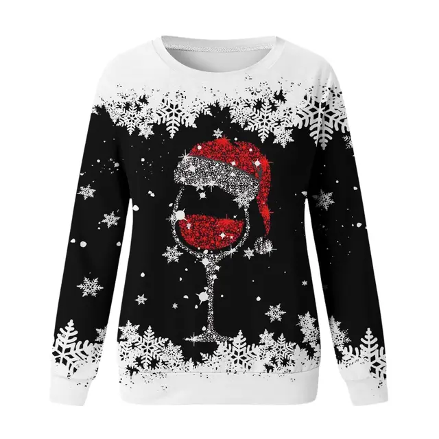 Christmas New Women's Round Neck Sweater 3D Digital Printing Casual Women's Clothing Stylepl10884 - Shop at LoveMi