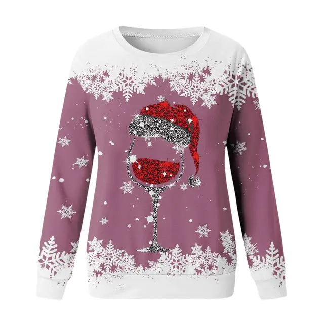 Christmas New Women's Round Neck Sweater 3D Digital Printing Casual Women's Clothing Stylepl10888 - Shop at LoveMi