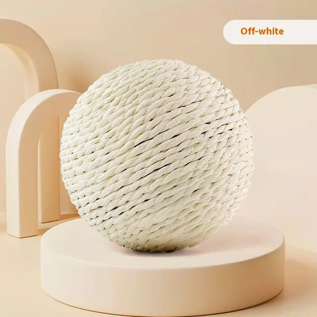 Sisal Ball Oversized Self Hi Relieving Stuffy Artifact Beige 10Cm - Shop at LoveMi