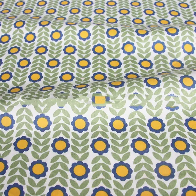 Printed Fabric Pure Cotton Quilt Cover Bed Sheet And Pillowcase Fabric - Green Flower