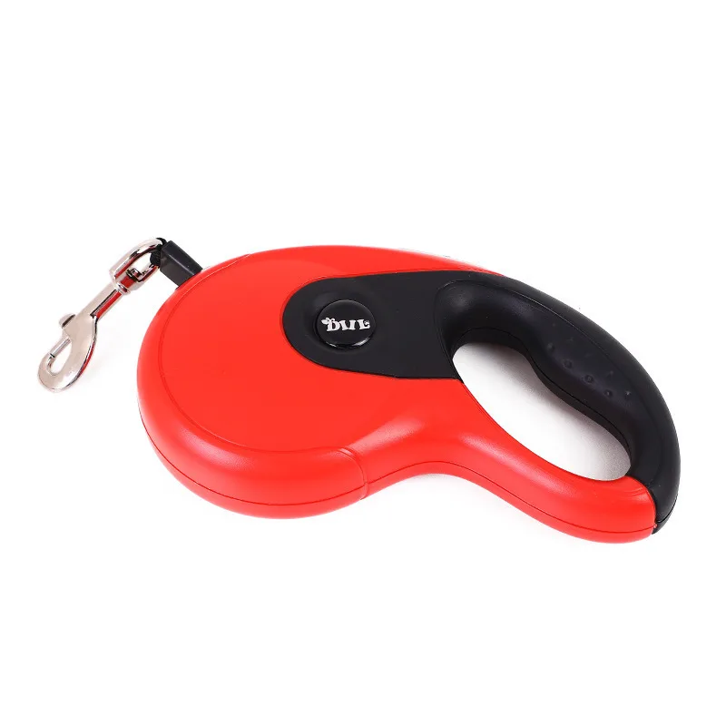 Simple Household Automatic Retractable Dog Leash - Rose Red