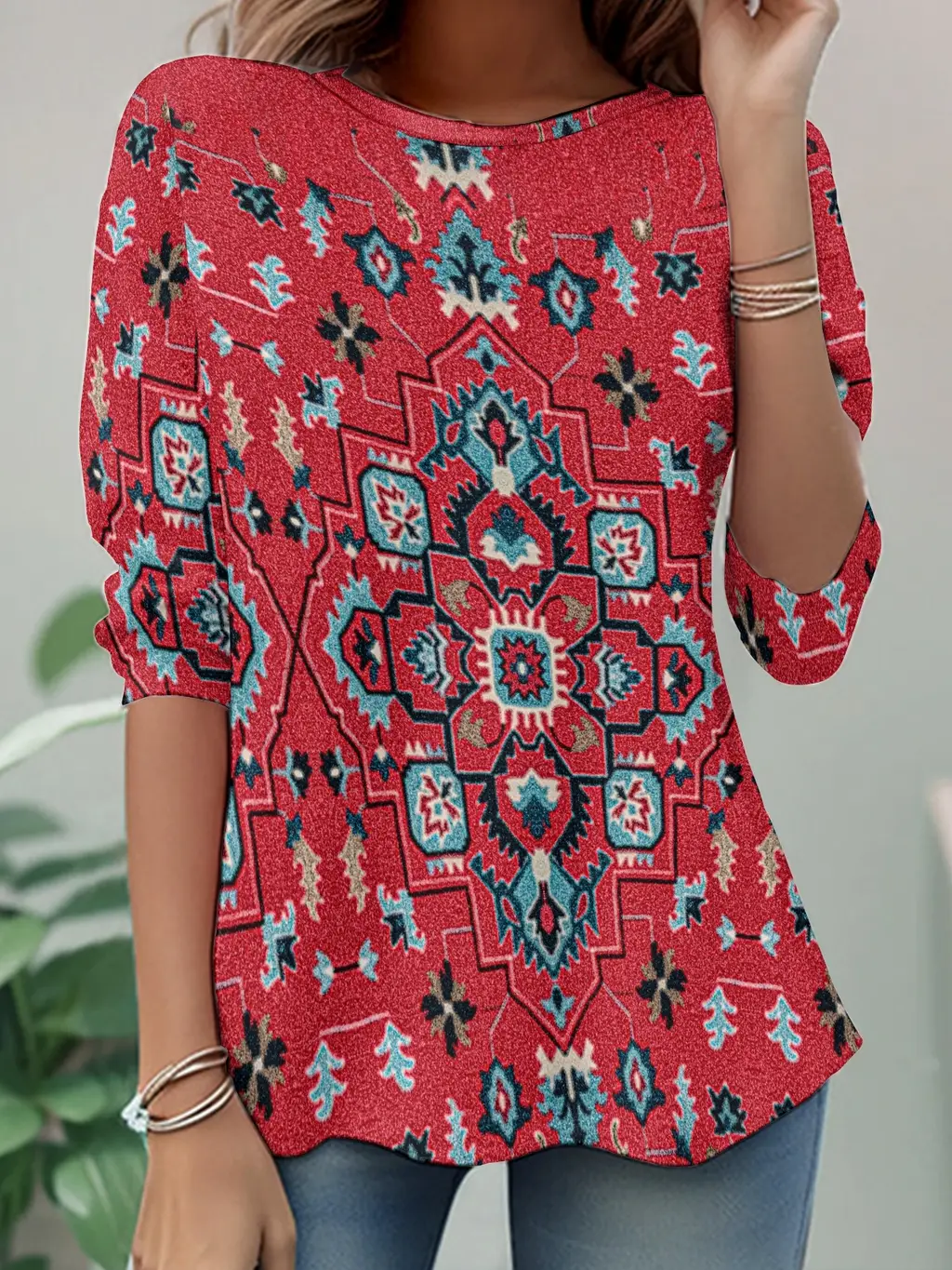 3D Digital Printing Casual Women's Top - T10054A001