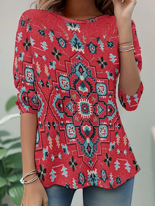 3D Digital Printing Casual Women's Top T10054A001 - Shop at LoveMi