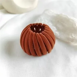 Bird's Nest Hair Ring And Hairpins Hair Band - Flocking Caramel