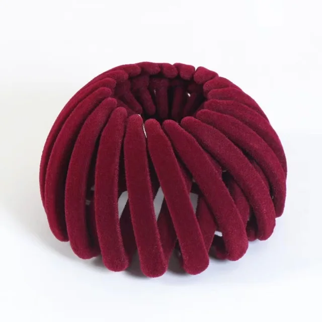 Bird's Nest Hair Ring And Hairpins Hair Band Flocking Wine - Shop at LoveMi