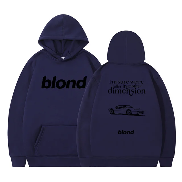Autumn And Winter New Fleece Urban Casual Hoodie Collar Sweater Navy Blue - Shop at LoveMi