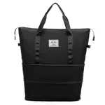 Travel Bag Large Capacity Double Expansion Portable Sports Gym Bag Student Luggage Bag Storage Bag - Black