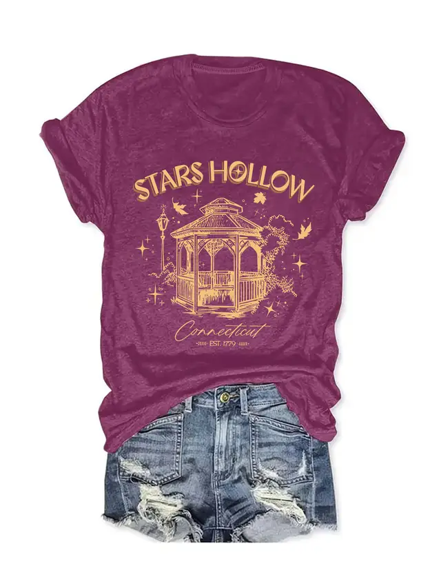 Casual Fashion Women's Wear Letter Graphic Print Crew Neck Short Sleeve Rust Red - Shop at LoveMi