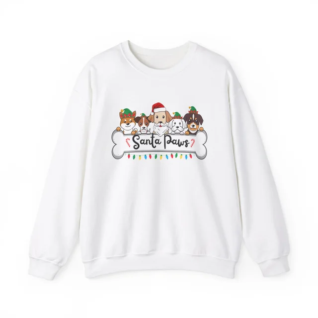 Fleece Printed Casual Long Sleeve Sweatshirt White - Shop at LoveMi