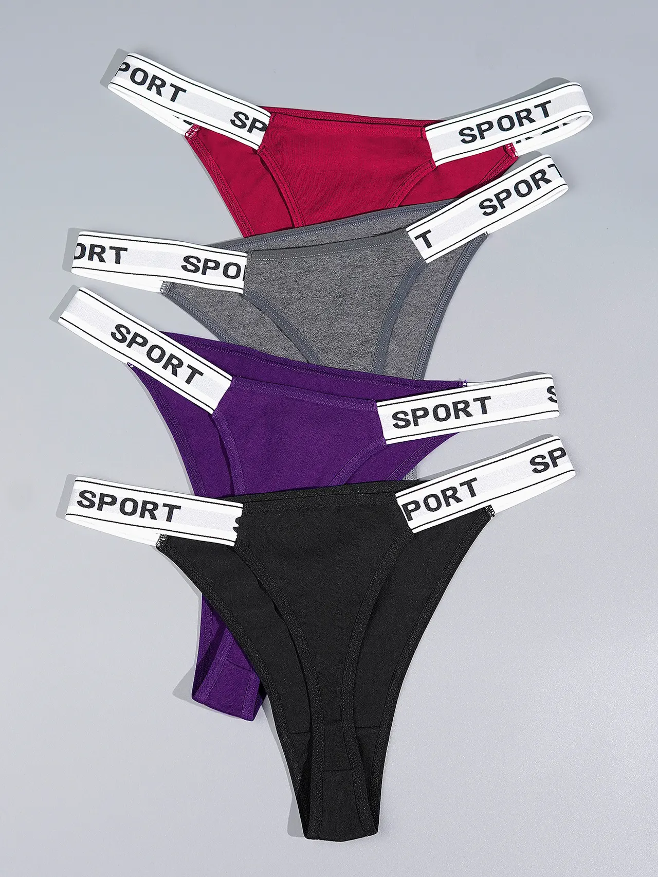 Plus Size Women's Briefs With Letters - View 1