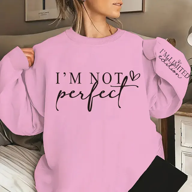 Cross border Women's Fashionable Letter Printed Sweater Pink - Shop at LoveMi
