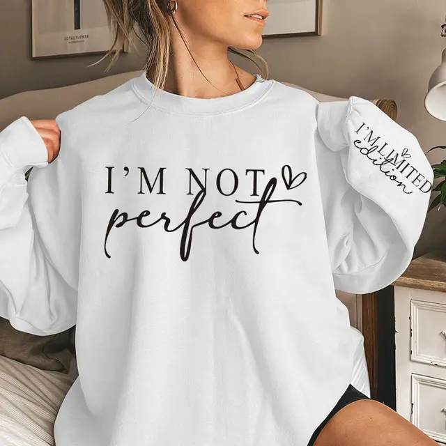 Cross border Women's Fashionable Letter Printed Sweater White - Shop at LoveMi
