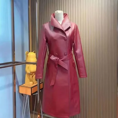 Leather Coat Women's Windbreaker Women's Thin Casual Red - Shop at LoveMi