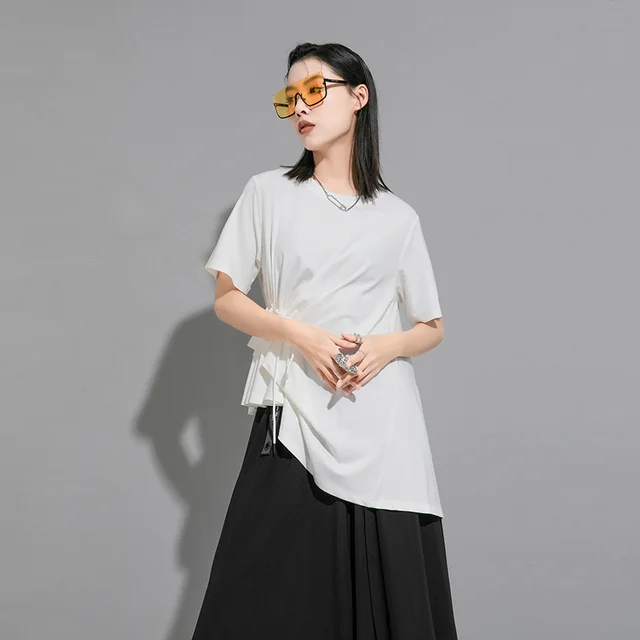 Style Summer Plus Size Women's Clothes Short Sleeve Batwing Shirt White - Shop at LoveMi