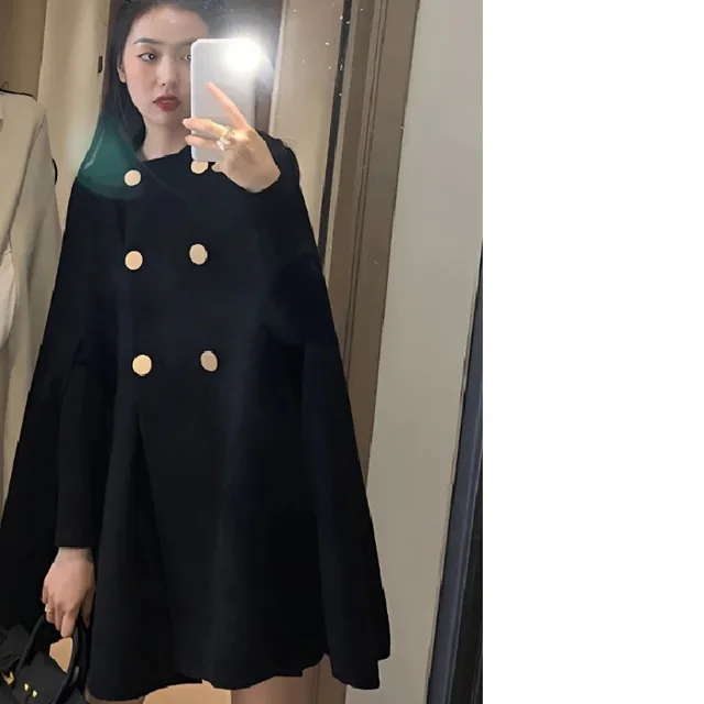 Cape Top Women's Korean style Loose Black - Shop at LoveMi