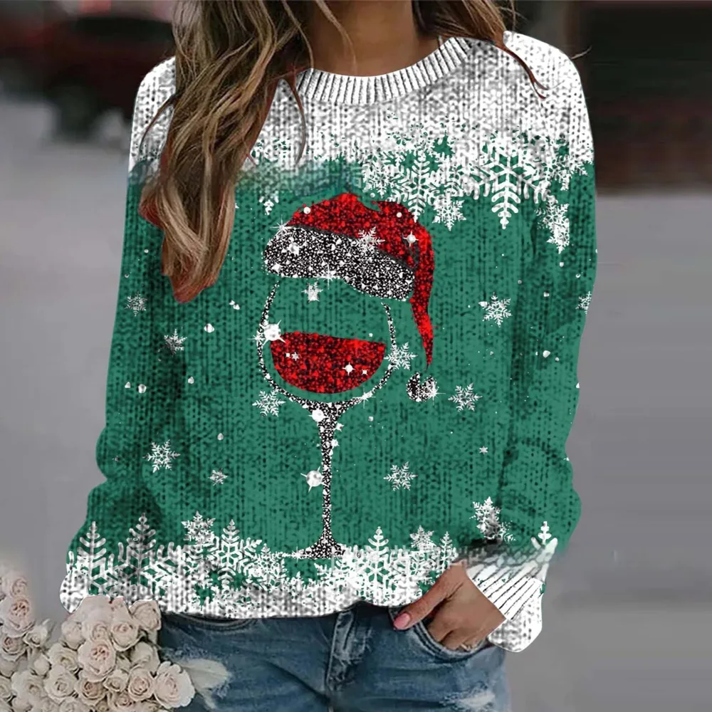 Thick Needle Digital Printing Men's Round Neck Sweater Hrczwy005 S - Shop at LoveMi