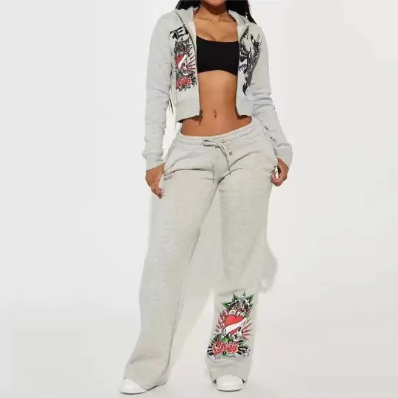 Autumn And Winter Women's Fashion Casual Set Silver - Shop at LoveMi