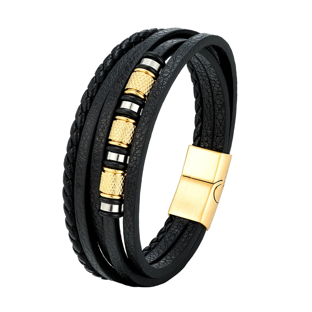 DIY Beaded Multi-layer Woven Bracelet - Tz2551 21Cm Gold