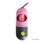 Led Light Pet Waste Bag Dispenser For Dogs Cats Dog Poop Scooper Bags Waste Bags Holder Dispensers Pet Clean Accessories - Pink Gray