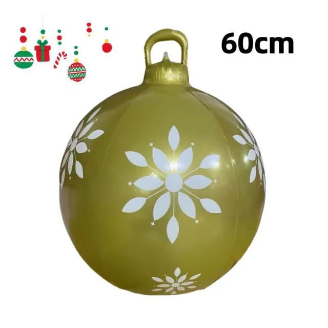 PVC Inflatable 60cm Christmas Ball Ornament Ball Venue Layout Party Atmosphere Ball Courtyard Layout Pattern 07 - Shop at LoveMi