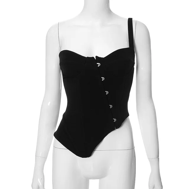 Women's Cropped Sleeveless Strap Backless Top Black - Shop at LoveMi