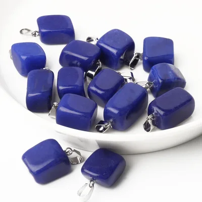 5 Multi Color Irregular Stone Pendant Accessories Blue - Shop at LoveMi
