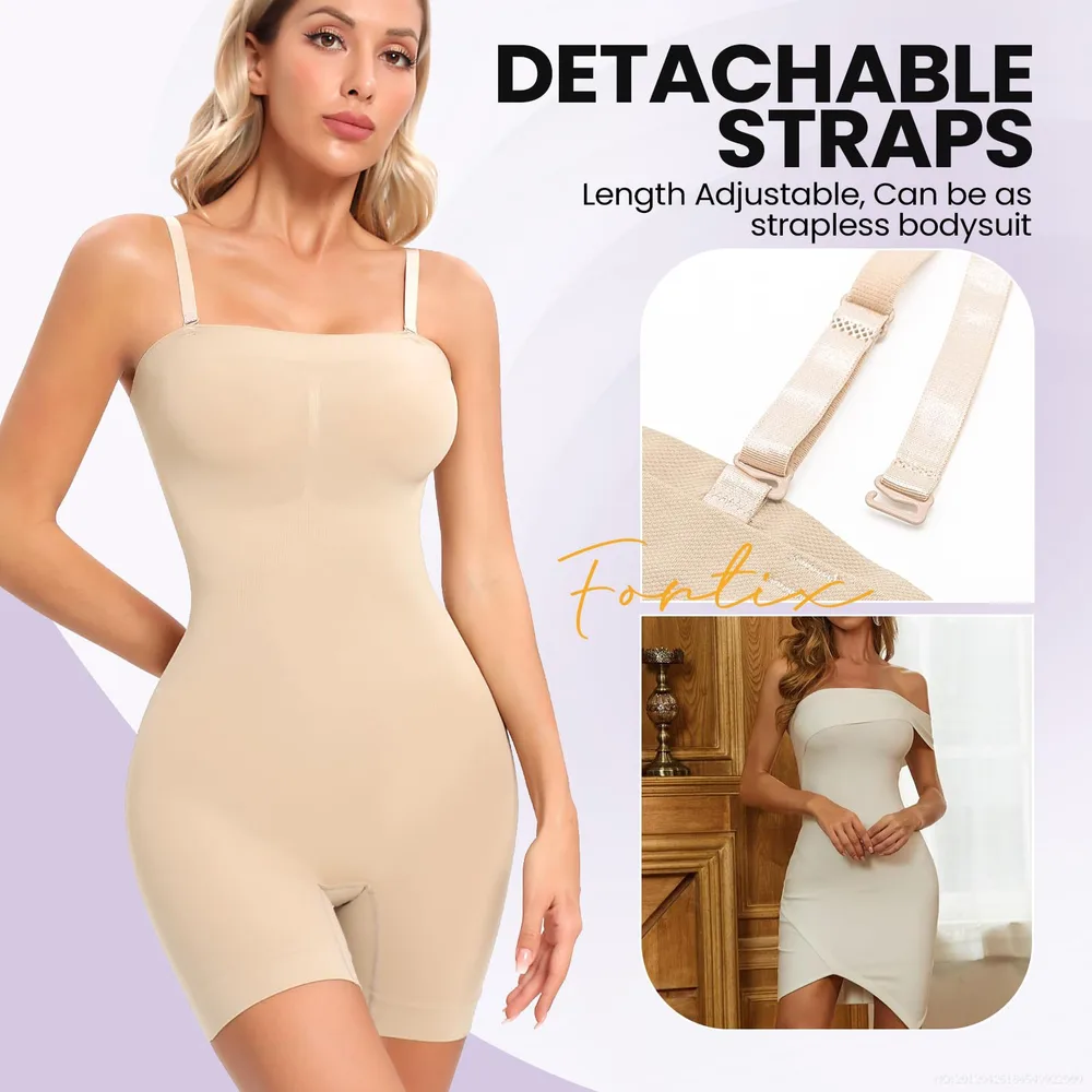 Plus Size Belly Contracting And Hip Lifting Jumpsuit - Skin Colour-M