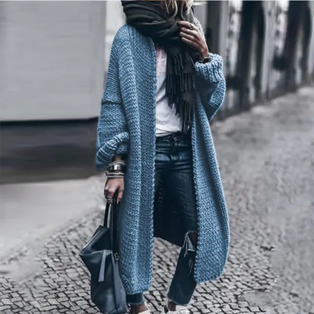 Long Sleeve Knit Casual Loose Cardigan Coat Highland - Shop at LoveMi