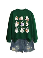 Dark Green Sweater White Words