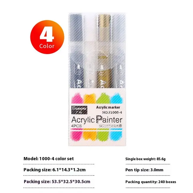 48 Colors Painting DIY Ceramic Graffiti Water based Marker Package 4 Colors Suit - Shop at LoveMi