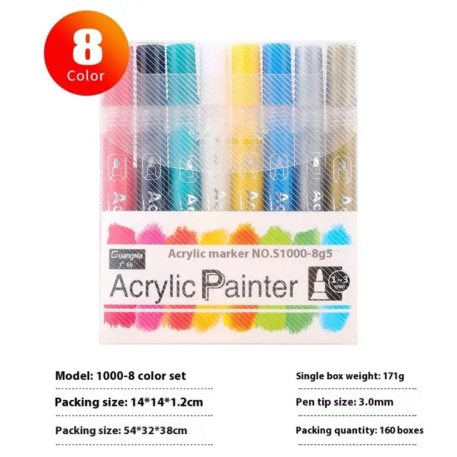 48 Colors Painting DIY Ceramic Graffiti Water based Marker Package 8 Colors Suit - Shop at LoveMi