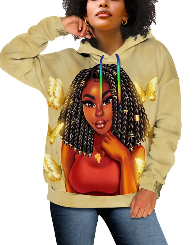 Women's Creative Casual Printed Autumn Winter Hoodie B782A02 - Shop at LoveMi
