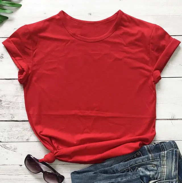 European And American Loose Short Sleeve Red T - Shop at LoveMi