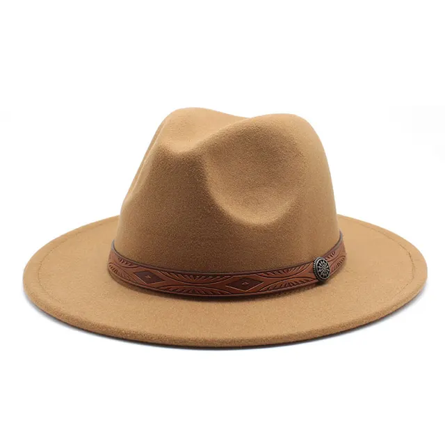 Army Green Ribbon Decoration Tibetan Top Hat Western Cowboy Hat Khaki 2 - Shop at LoveMi