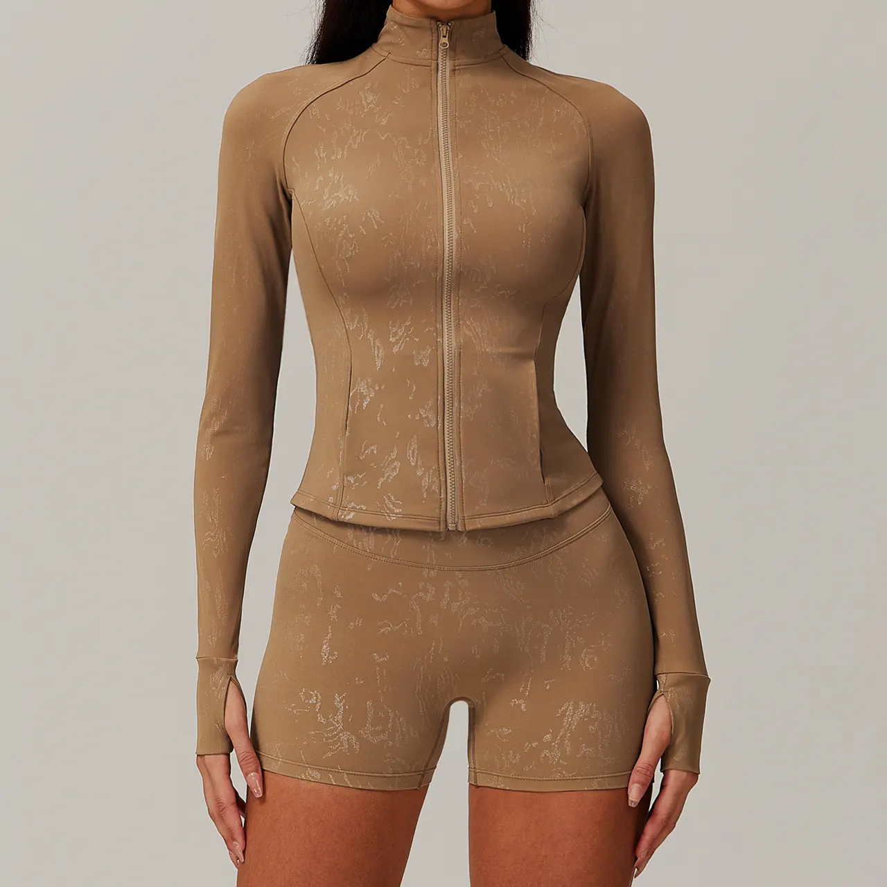Gilding Quick-drying Tight Running Top Women - Caramel Mocha