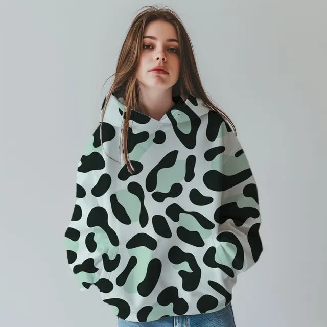 Design Leopard Print Fashion 3D Digital Sweater J - Shop at LoveMi