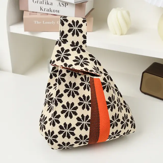Female Student Casual Storage Hand Bag Fashion Vertical Green Flower - Shop at LoveMi
