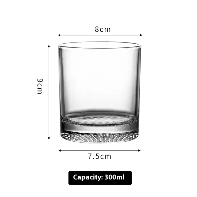 Whiskey Glass Crystal Grid Flower Ice Hockey Classical Rock Cup Bar Round Grid Whiskey Glass - Shop at LoveMi