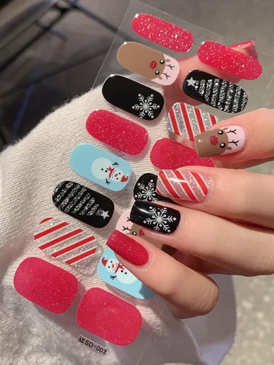 Fashion Christmas Style Nail Stickers Sd003 - Shop at LoveMi